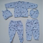 婴儿服装套装供应商-5件套襁褓婴儿礼品套装0-6个月礼盒