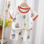 女孩夏季套装厂家-6个月-5年棉质短裤短袖T恤2件套