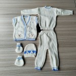 时尚婴儿毛衣供应商-批发5件钩针粗针织套装