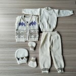 时尚婴儿毛衣供应商-批发5件钩针粗针织套装