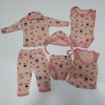 婴儿襁褓套装供应商-6件套新生儿套装粘胶纤维男女通用服装库存销售