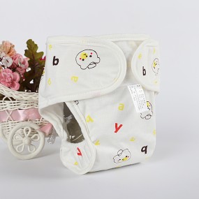 可调婴儿裤供应商-印花可重复使用内衣100%棉如厕训练