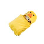 婴儿带帽毯供应商-动物脸襁褓毯大号毛绒浴后毯