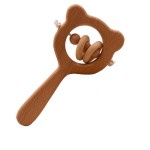 婴儿牙胶玩具厂家-热销推车木质卡通动物形状