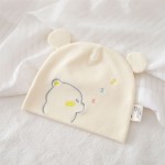 婴儿帽厂家-棉质0-3个月新生儿帽双层头部保护