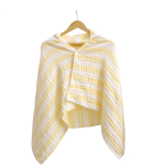 新生儿浴巾厂家-棉纱儿童带帽毯6层