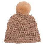 婴儿冬季帽供应商-纯色保暖针织帽男孩女孩加厚球针织