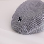 婴儿太阳帽工厂-热销男孩绅士帽细条纹幼儿贝雷帽