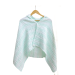 新生儿浴巾厂家-棉纱儿童带帽毯6层