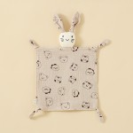 婴儿安抚布供应商-棉纱布围兜玩偶睡眠舒适兔子