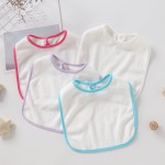 婴儿拍嗝巾厂家-棉质口水巾单层按扣柔软