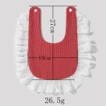 婴儿口水巾工厂-批发素色蕾丝边棉纱布蕾丝围兜