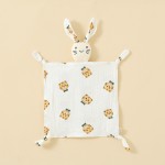 婴儿安抚布供应商-棉纱布围兜玩偶睡眠舒适兔子