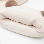 婴儿帽围巾套装工厂-刺绣图案针织两件套冬季保暖