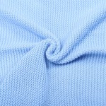 婴儿针织毯工厂-定制100%棉纯色柔软新生儿毯