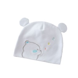 婴儿帽厂家-棉质0-3个月新生儿帽双层头部保护