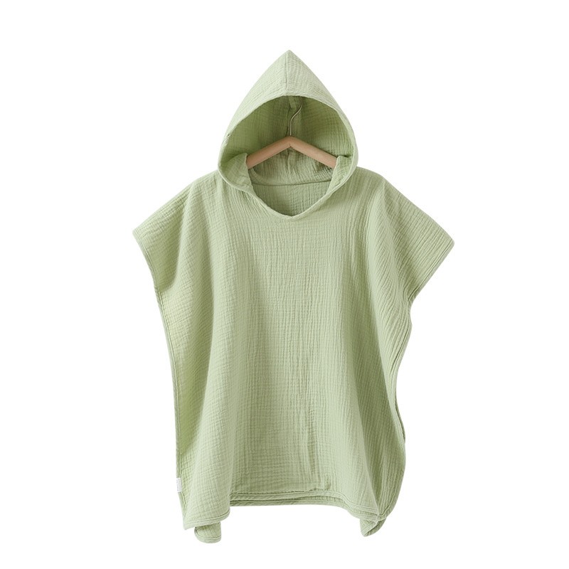 婴儿带帽浴巾供应商-棉质柔软4层棉纱毯浴巾包裹