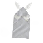 婴儿浴巾厂家-棉质双层纱布斗篷兔耳带帽