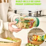 沙拉罐工厂-防漏便携调味层午餐容器