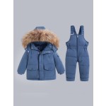 婴儿连体衣供应商-冬季防寒拉链连体衣1-5岁