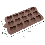 冰格工厂-花卉字母勺形巧克力模具