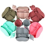 婴儿餐具工厂-硅胶叉勺盘6件套