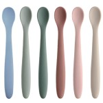 婴儿勺供应商-食品级硅胶长扭训练