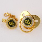 奶嘴供应商-卡通皇冠不含BPA硅胶闪亮