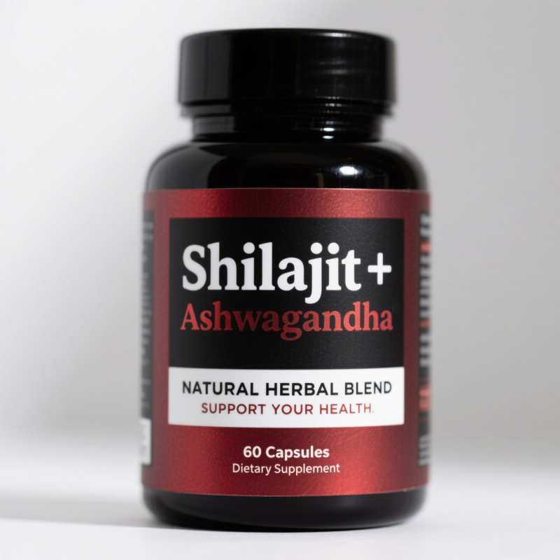 Shilajit Ashwagandha Capsule Factory - OEM ODM Extract Powder Fulvic Acid 60 Capsules