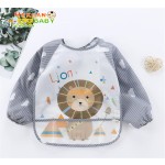 婴儿围兜供应商-长袖防水喂养围裙卡通0-5岁