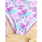 女孩比基尼套装工厂-3件装配罩裙儿童泳装海滩装