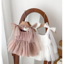 婴儿连衣裙工厂-0-2岁夏季新生儿公主裙无袖网纱