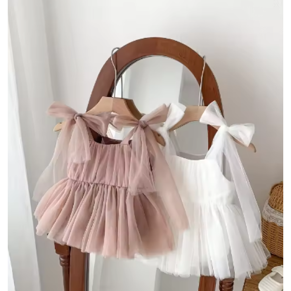 婴儿连衣裙工厂-0-2岁夏季新生儿公主裙无袖网纱