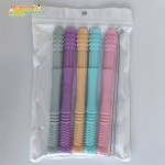 婴儿咬咬袋厂家-水果蔬菜硅胶牙胶旋转推进3尺寸