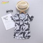 缎面睡衣厂家-儿童套装短袖纽扣家居服套装女孩男孩