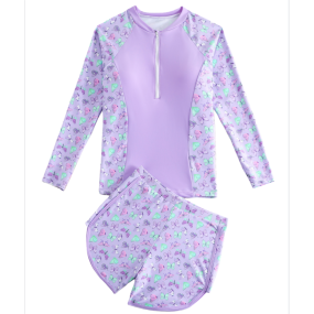 Girls Swimsuit Factory - Casual Two-Piece with Shorts UV Protected Bathing Suit Summer