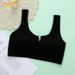 年轻女孩文胸厂家-柔软棉质可爱印花运动文胸青少年训练