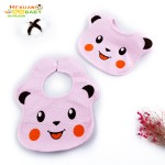 婴儿围兜供应商-新款设计可调棉纱布素白儿童