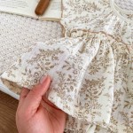 婴儿连体衣厂家-花卉夏季小飞袖连体裙新生儿