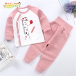 男孩睡衣套装供应商-时尚长袖儿童棉质睡衣套装3-8T