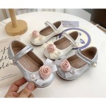 韩版鞋工厂-新款春秋儿童派对鞋软底花卉