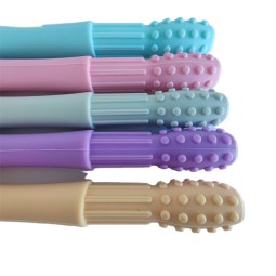 婴儿咬咬袋厂家-水果蔬菜硅胶牙胶旋转推进3尺寸