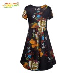 孕期睡袍厂家-孕妇连衣裙纯色圆领护理