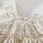 婴儿连体衣厂家-花卉夏季小飞袖连体裙新生儿