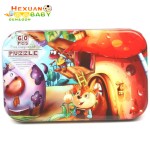 儿童拼图厂家-动物运输角色六合一铁盒立方体