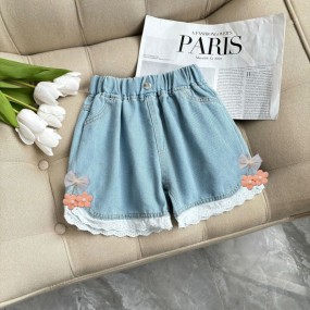 Girls Denim Shorts Supplier - 2025 Summer Thin Style Outer Wear Casual Pants