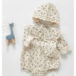 婴儿连体衣厂家-春季提花长袖幼儿男女通用休闲服装