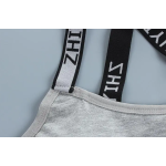 女孩短上衣厂家-透气儿童运动训练文胸字母