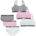 女孩短上衣厂家-透气儿童运动训练文胸字母