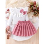 女孩外套套装工厂-秋冬新款爆款效果外套裙子套装红色